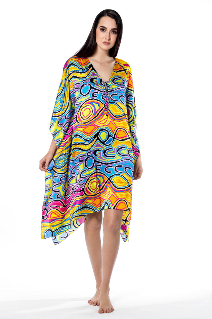 Mina Mina Short Kaftan - 100% Silk